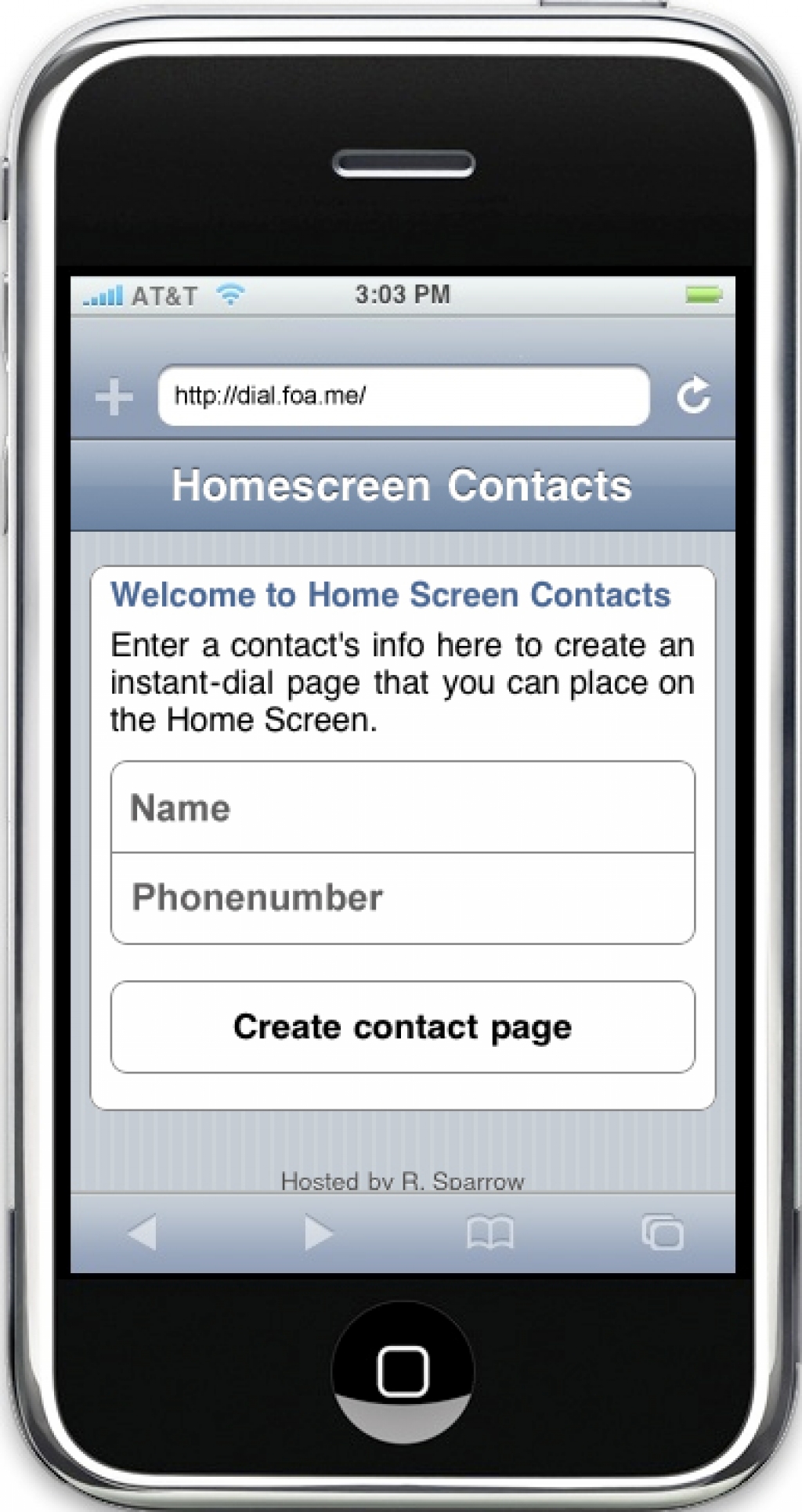 how to put phone number on iphone home screen
